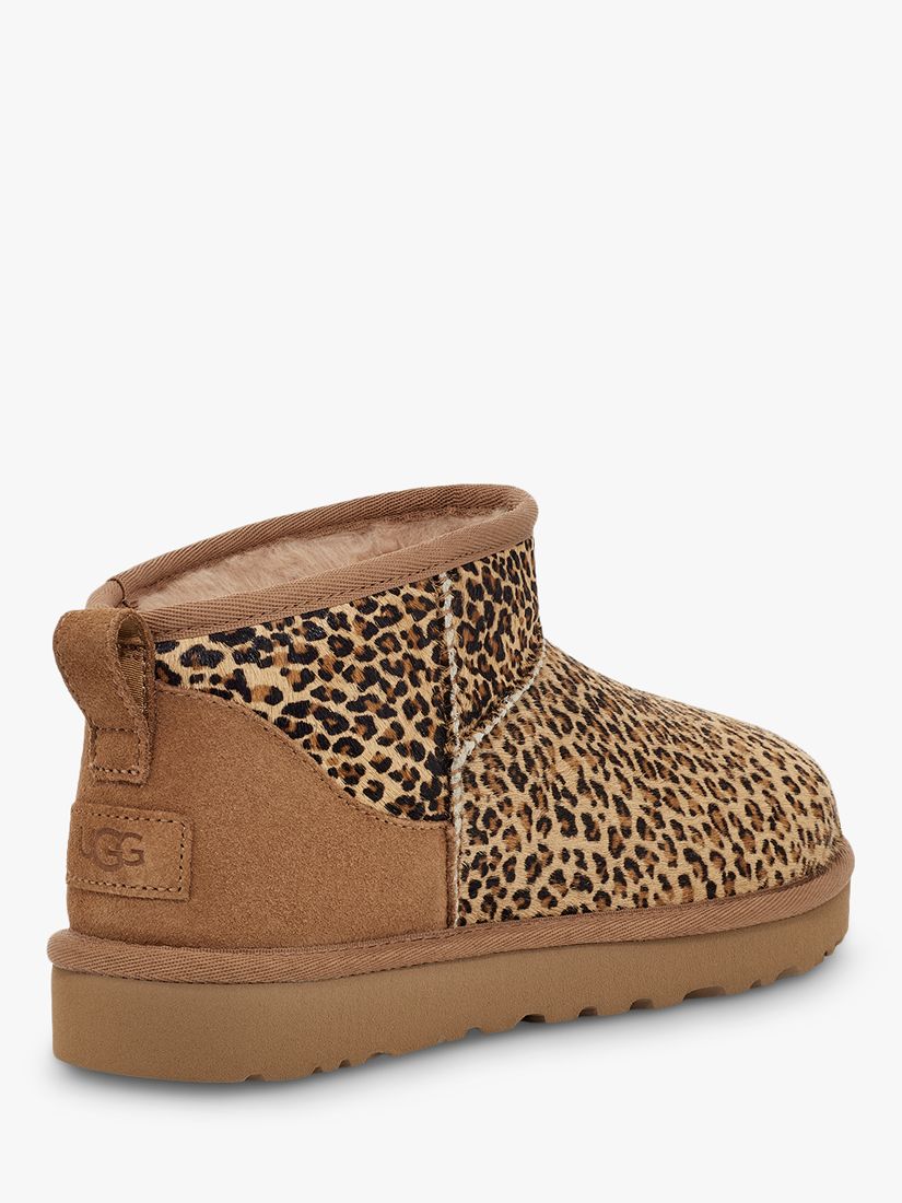 UGG Classic Ultra Mini Sheepskin and Suede Ankle Boots, Chestnut ...