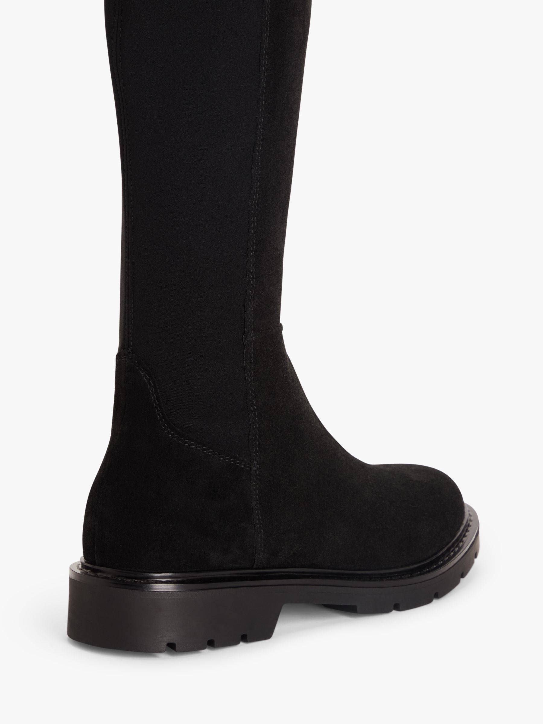 Buy John Lewis Tilda 2 Suede Over The Knee Boots, Black Online at johnlewis.com