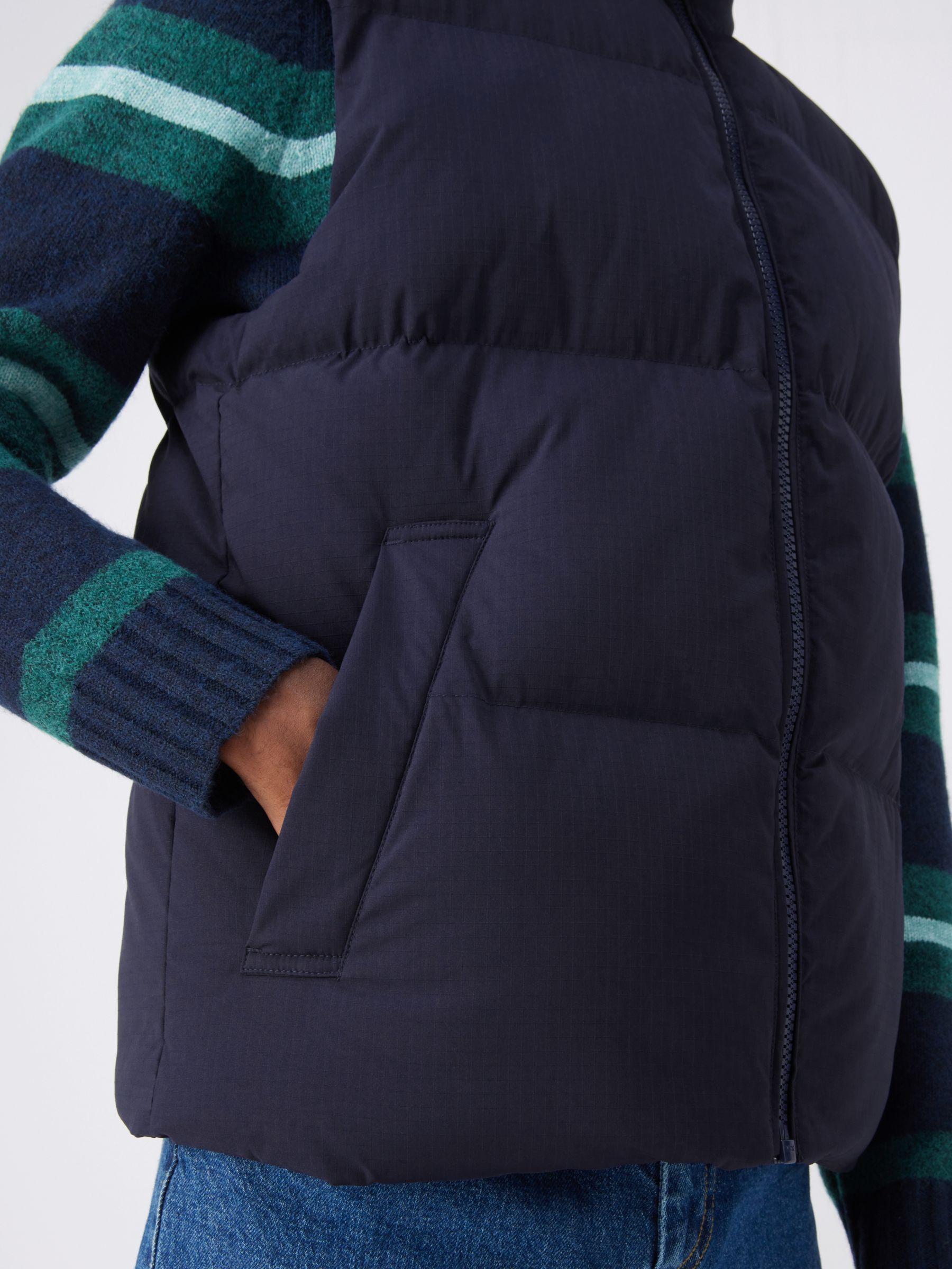 John Lewis ANYDAY Recycled Water Repellent Chunky Puffer Gilet ...