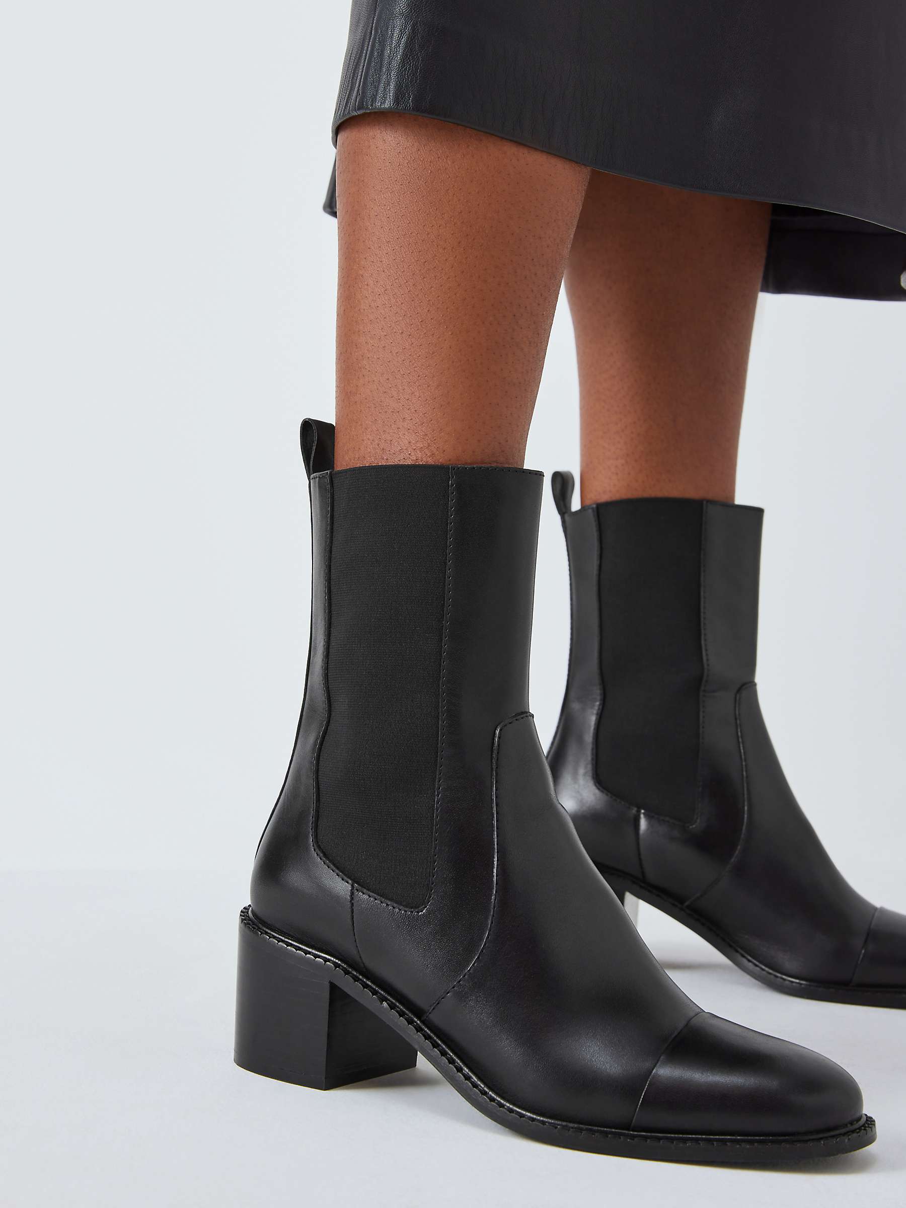 Buy John Lewis Palomino Leather Toe Cap Heeled Chelsea Boots Online at johnlewis.com