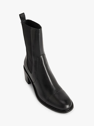 John Lewis Palomino Leather Toe Cap Heeled Chelsea Boots