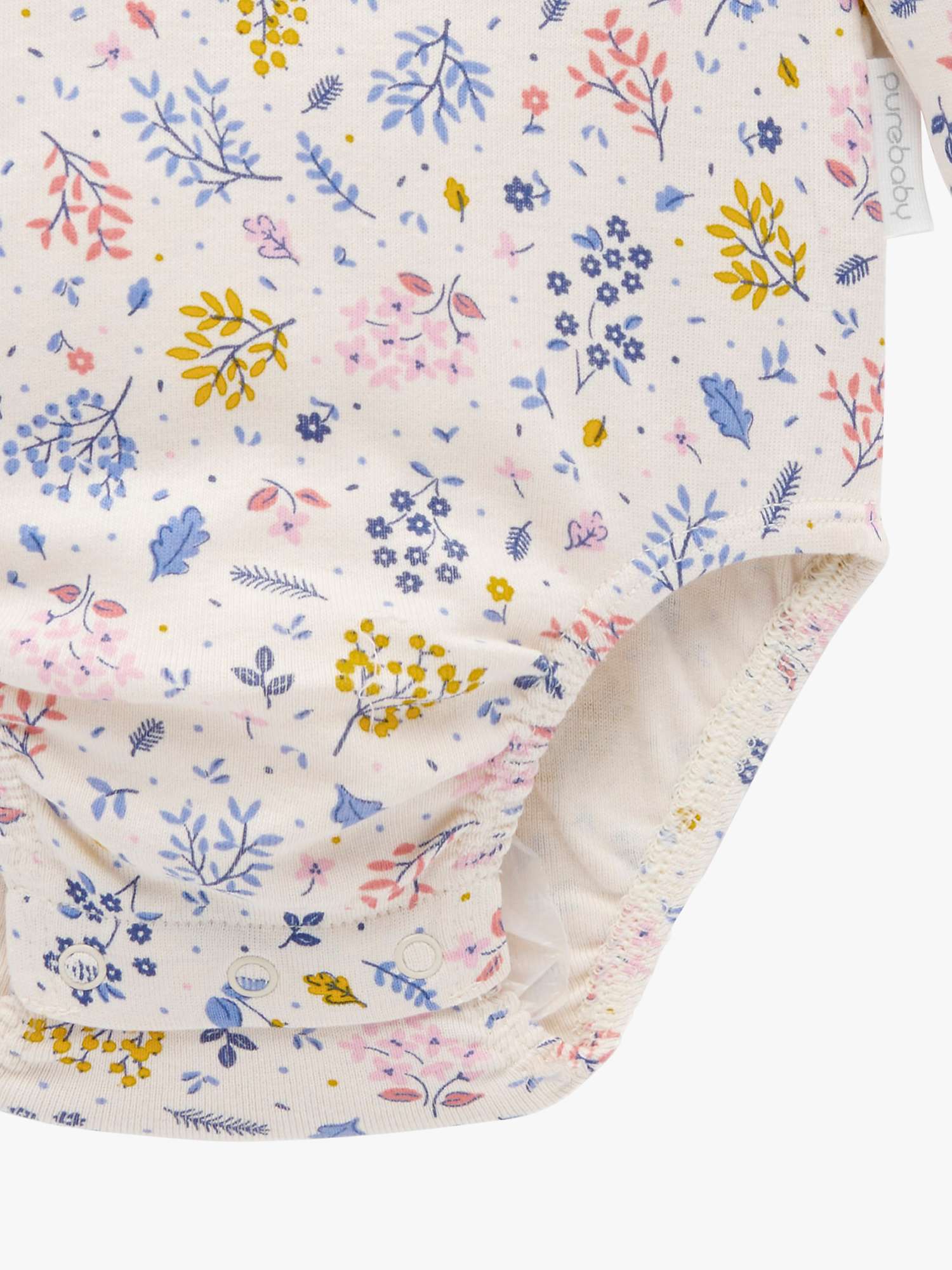 Buy Purebaby Baby's Floral Bodysuit, Dusk Floral Online at johnlewis.com