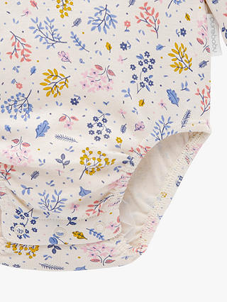 Purebaby Baby's Floral Bodysuit, Dusk Floral