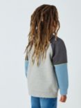 John Lewis Kids' Colour Block Raglan Sleeve Sweatshirt, Grey