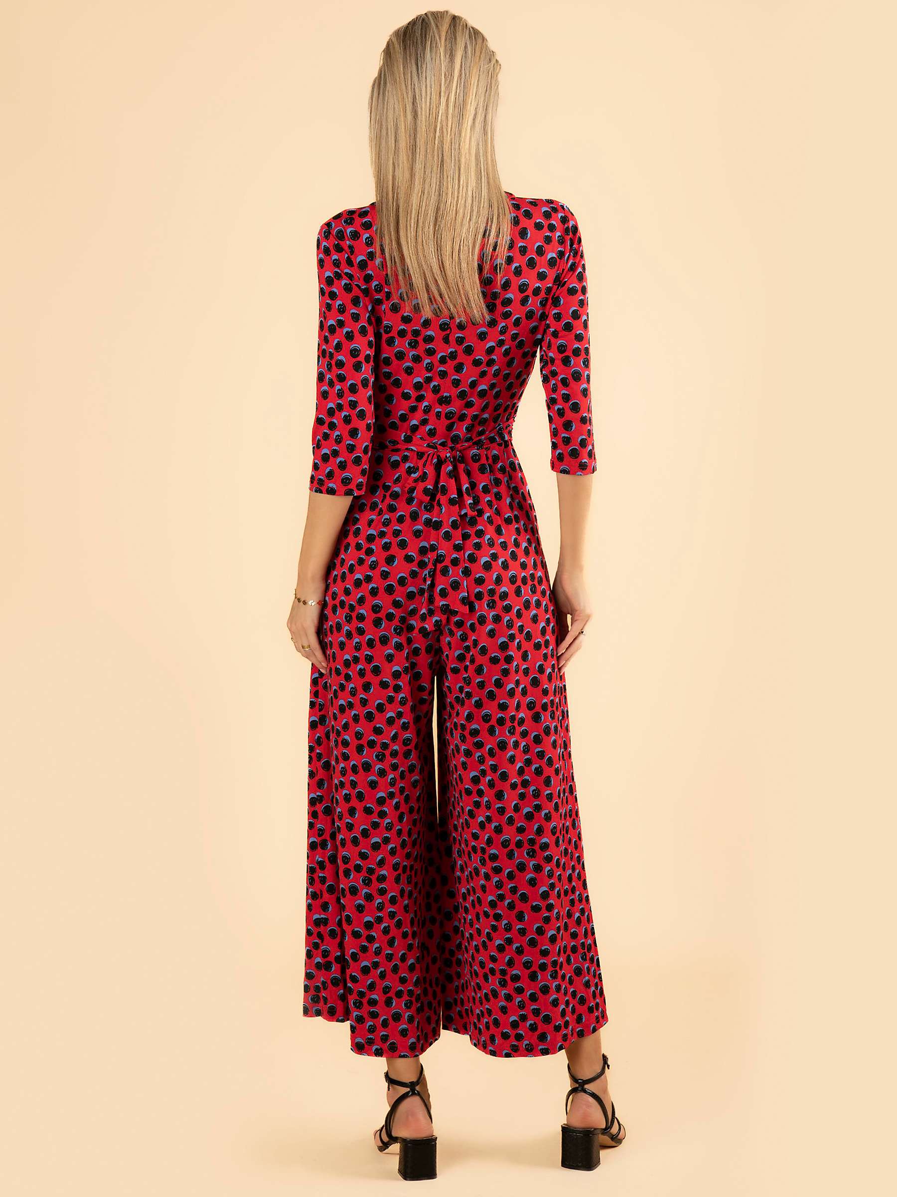 Buy Jolie Moi Samira Spot Jumpsuit, Red Online at johnlewis.com