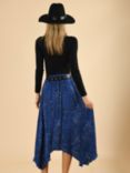 Jolie Moi Animal Print Hanky Skirt, Blue Animal