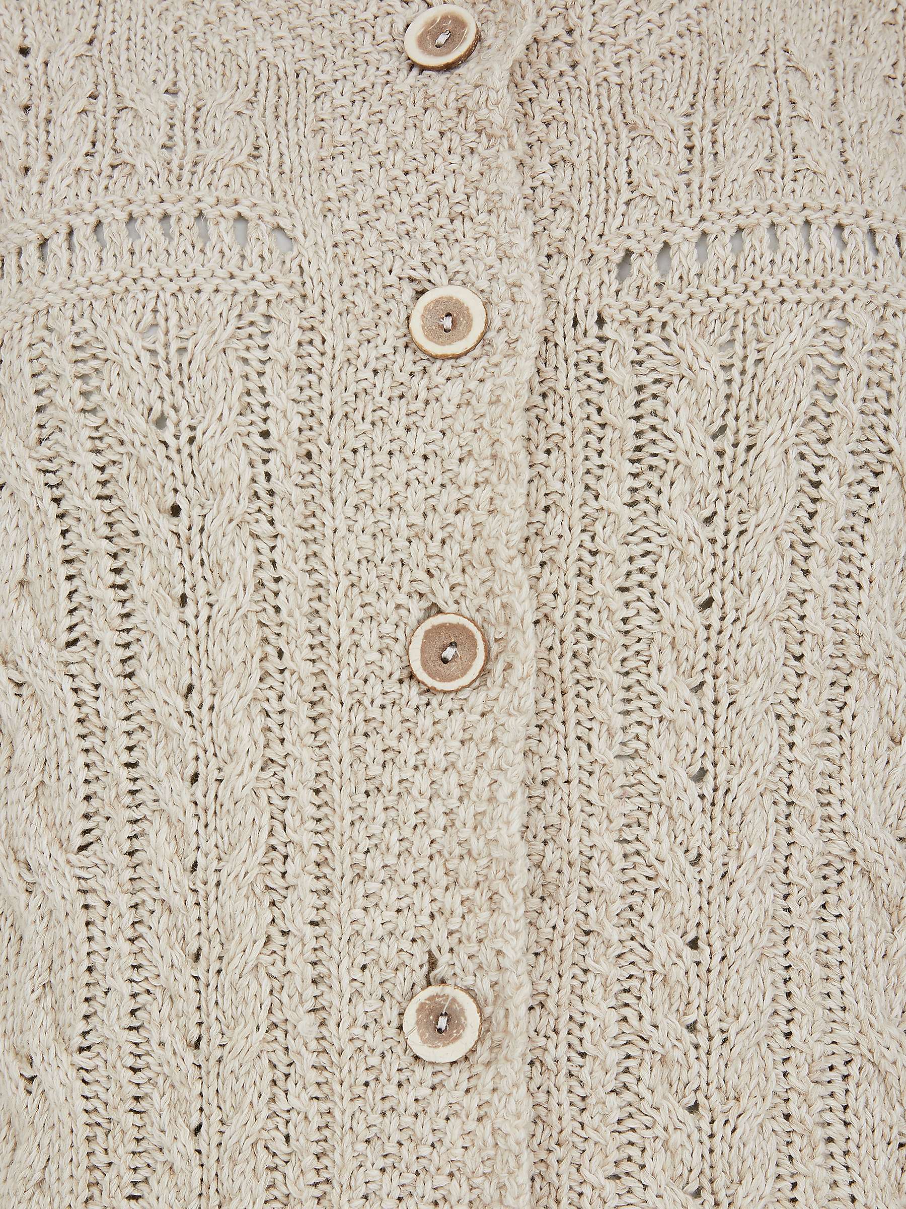 Buy Celtic & Co. Cotton Button Up Cardigan, Oatmeal Online at johnlewis.com