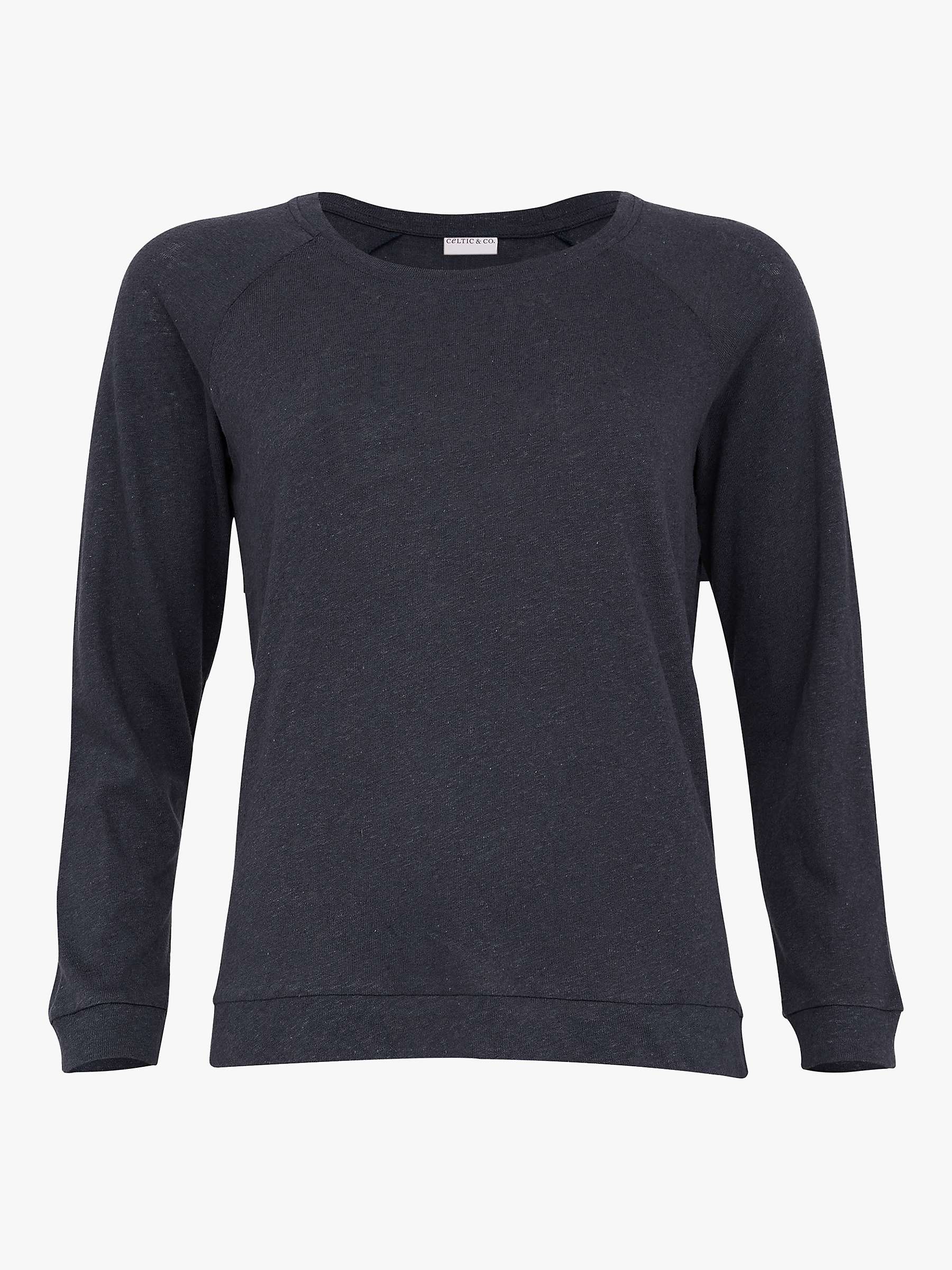 Buy Celtic & Co. Linen Blend Sweatshirt, Navy Online at johnlewis.com