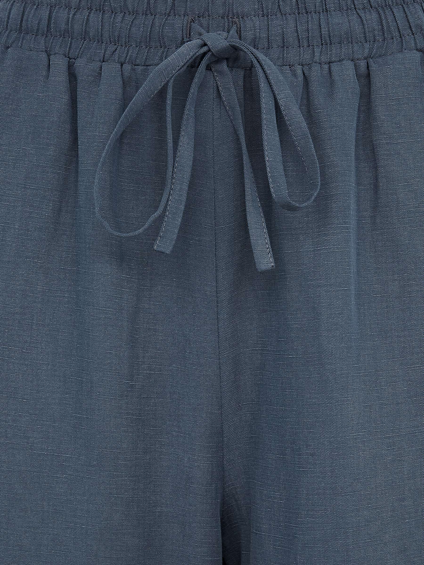 Buy Celtic & Co. Plain Cropped Linen Blend Trousers, Navy Online at johnlewis.com