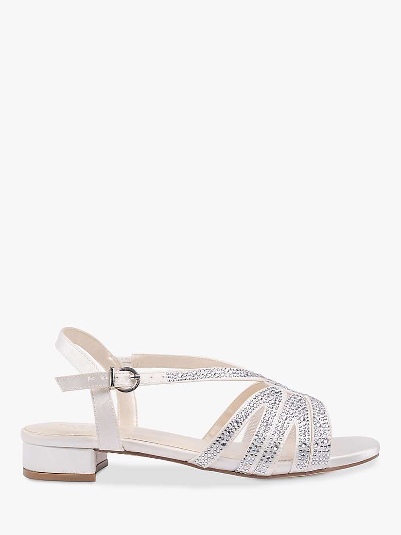 Buy Paradox London Quill Wide Fit Embellished Sandals, Ivory Online at johnlewis.com
