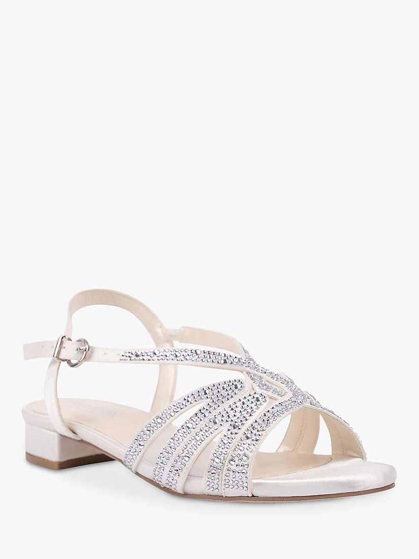 Buy Paradox London Quill Wide Fit Embellished Sandals, Ivory Online at johnlewis.com