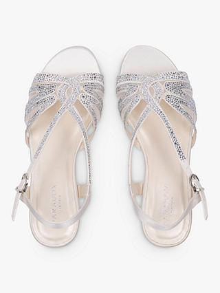 Paradox London Quill Wide Fit Embellished Sandals, Ivory