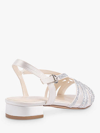 Paradox London Quill Wide Fit Embellished Sandals, Ivory