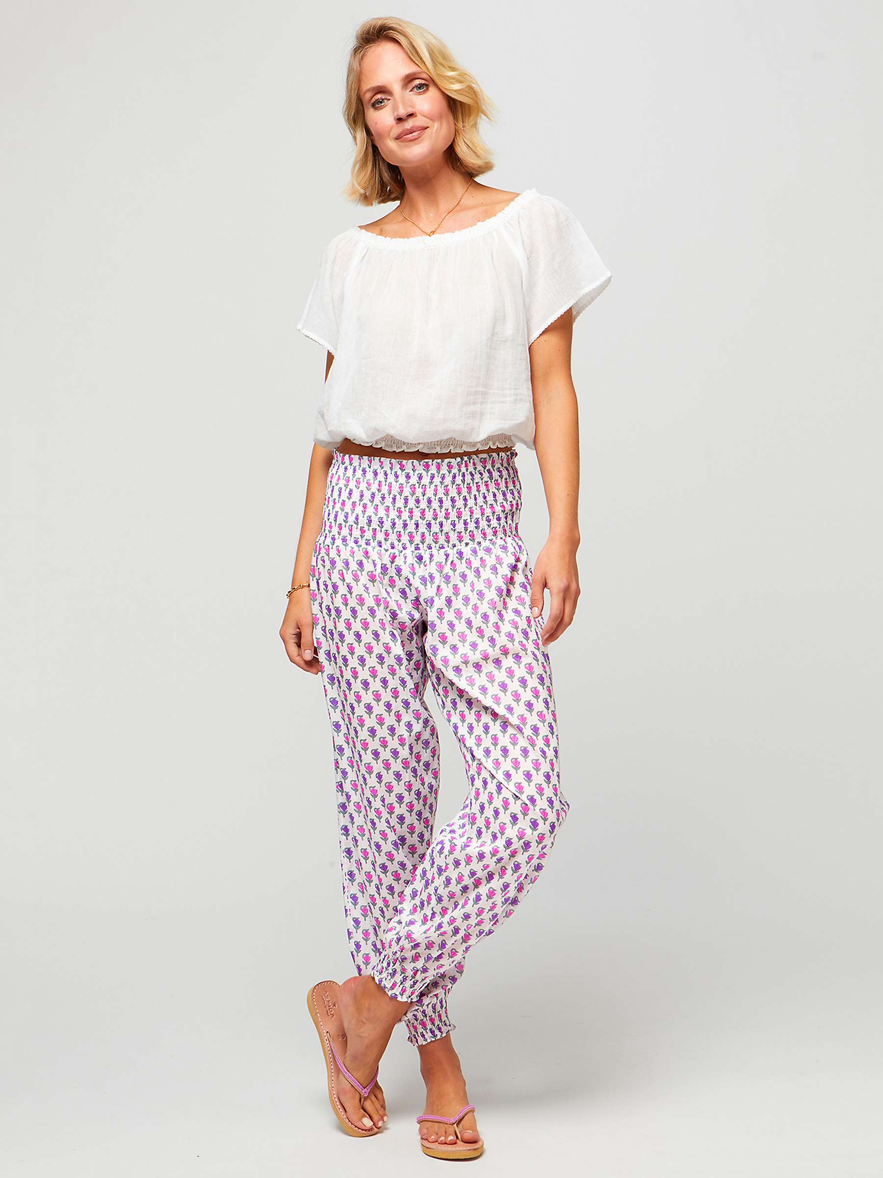 Buy Aspiga Harem Cotton Trousers Online at johnlewis.com