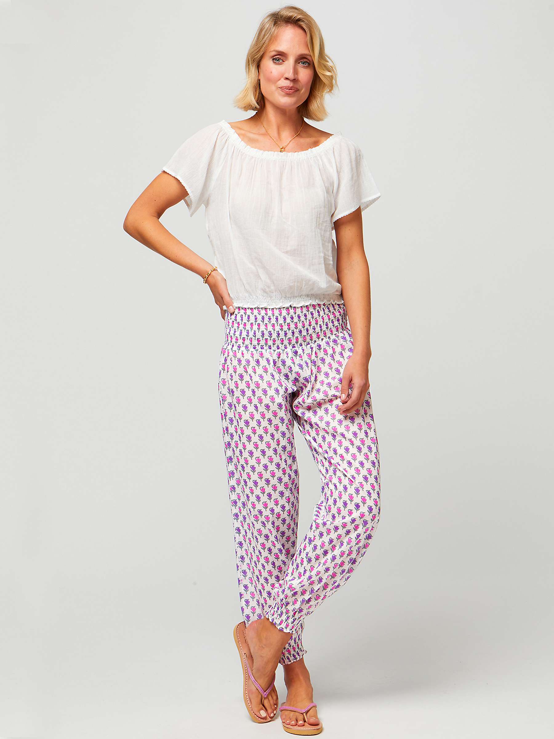 Buy Aspiga Harem Cotton Trousers Online at johnlewis.com