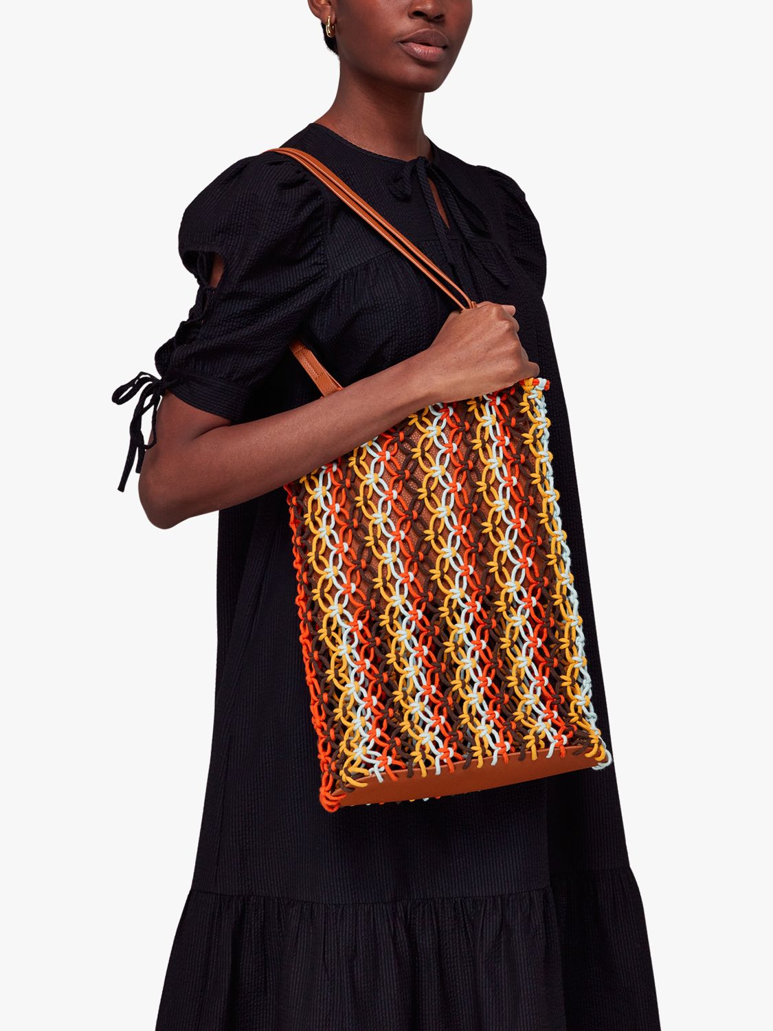 Whistles Chaya Striped Shopper Bag, Multi, One Size