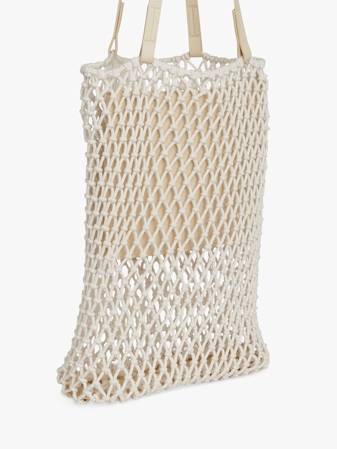 Buy Whistles Chaya Crochet Tote Bag, White Online at johnlewis.com