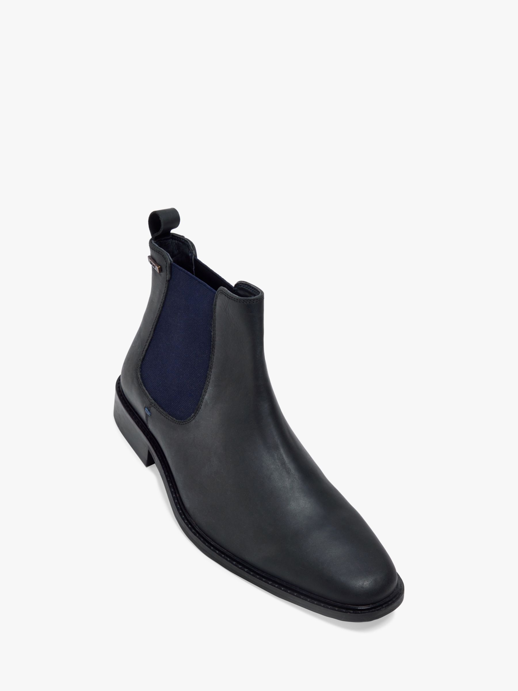 Buy Pod Birch Leather Waxy Chelsea Boots, Black Online at johnlewis.com