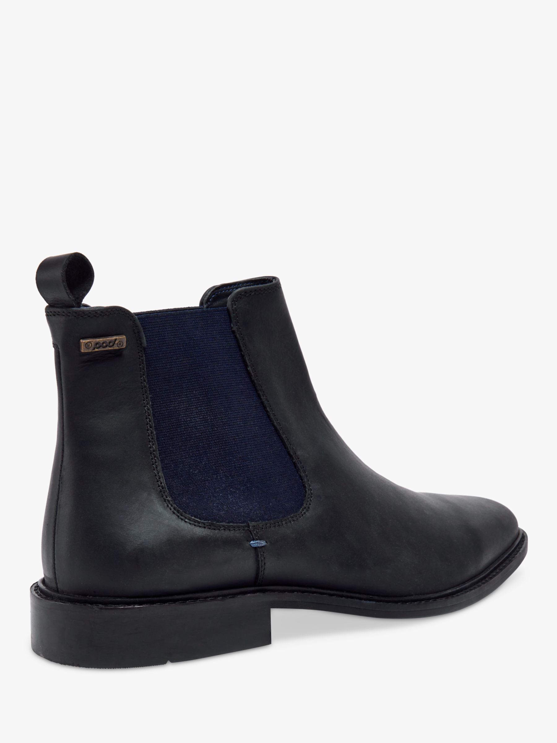 Buy Pod Birch Leather Waxy Chelsea Boots, Black Online at johnlewis.com