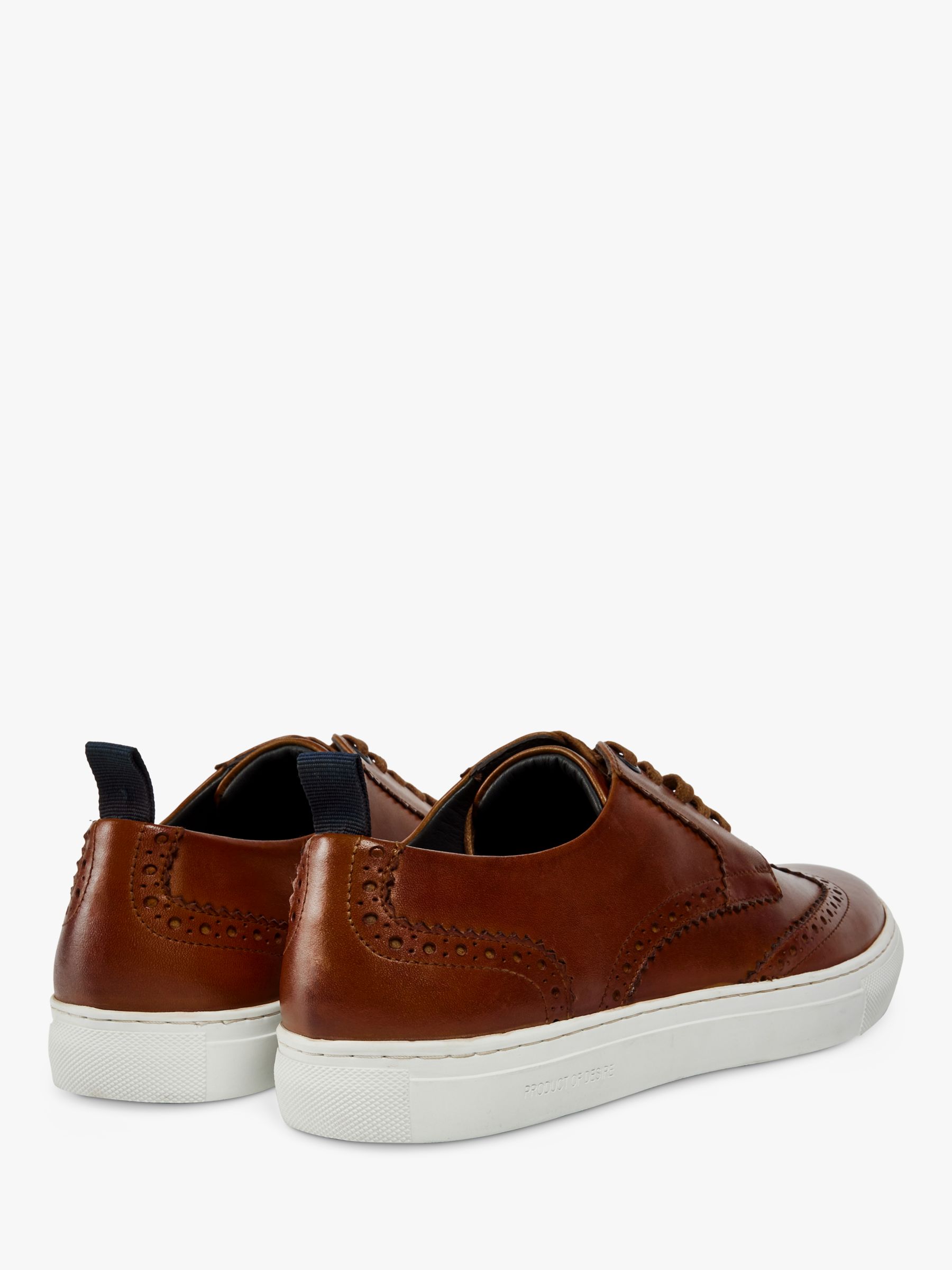 Pod Foley Brogue Cupsole Trainers, Chestnut at John Lewis & Partners