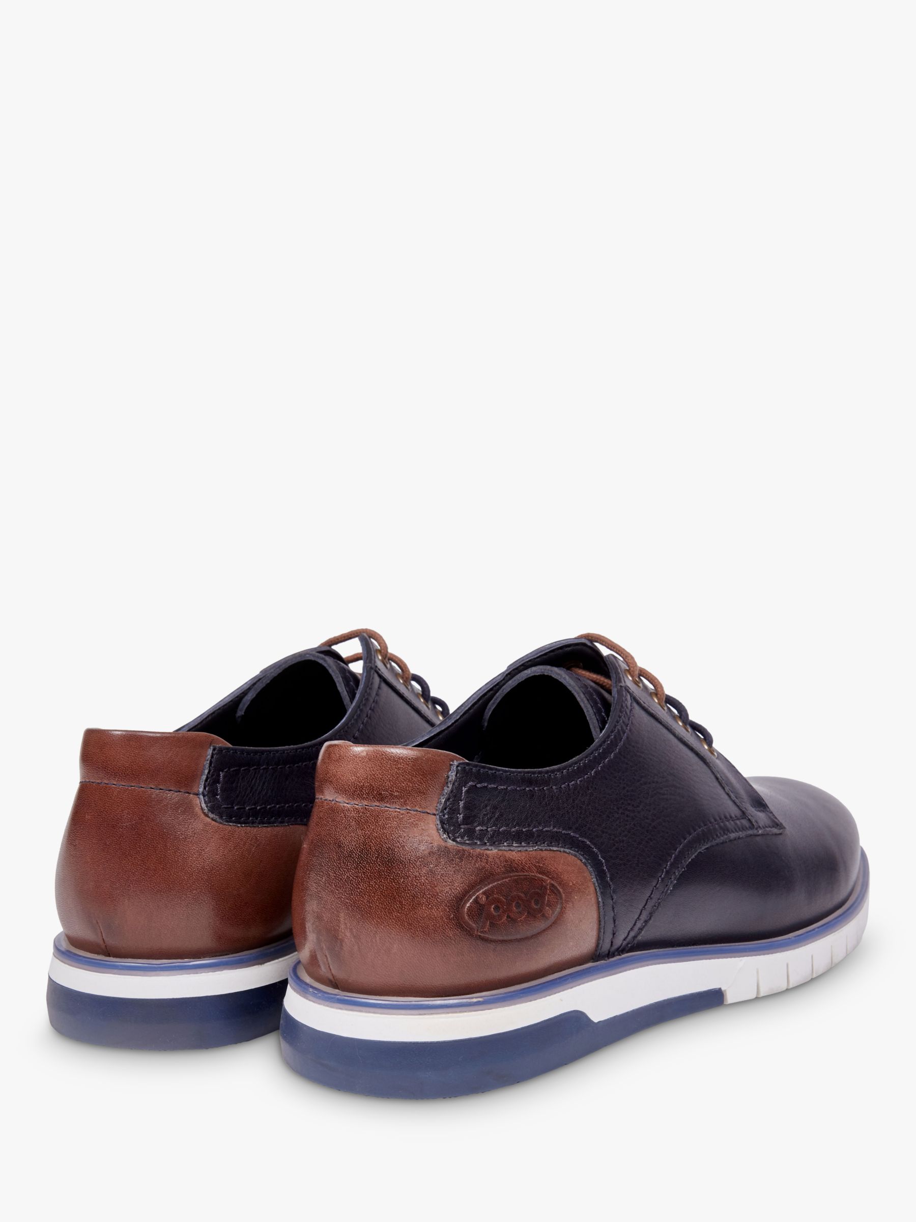 Pod Cillian Casual Leather Shoe, Navy at John Lewis & Partners