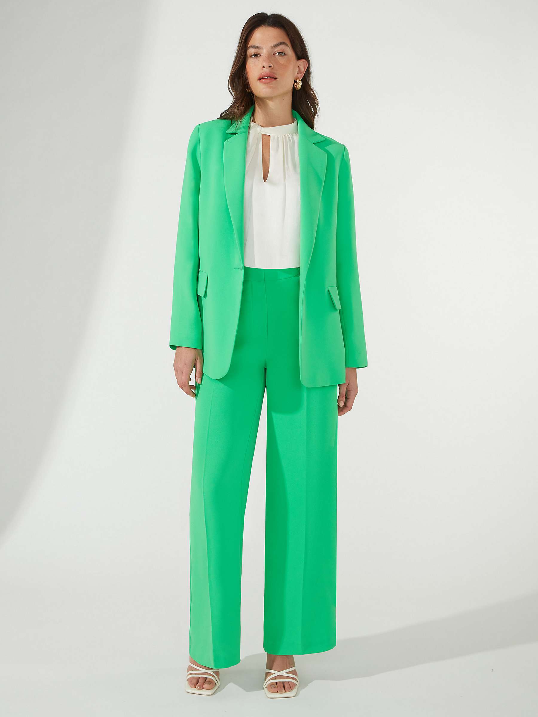 Buy Ro&Zo Wide Leg Suit Trousers Short Length Online at johnlewis.com