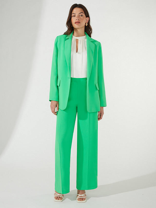 Ro&Zo Wide Leg Suit Trousers Short Length, Green