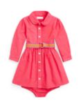 Polo Ralph Lauren Baby Louella Oxford Shirt Dress & Bloomer Set, Exotic Pink
