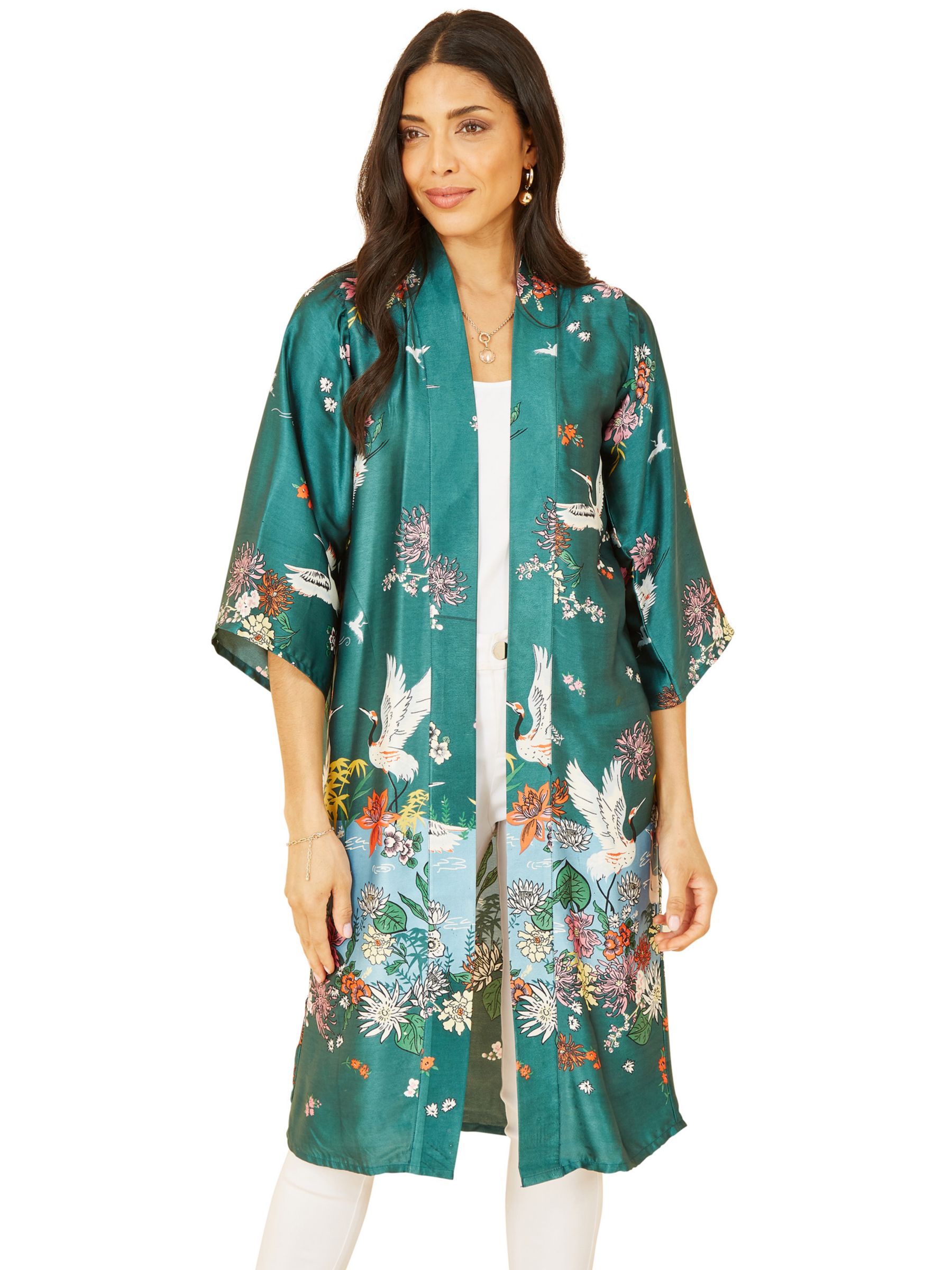 Bluebella Marcella Full-Length Chiffon Kimono, Black