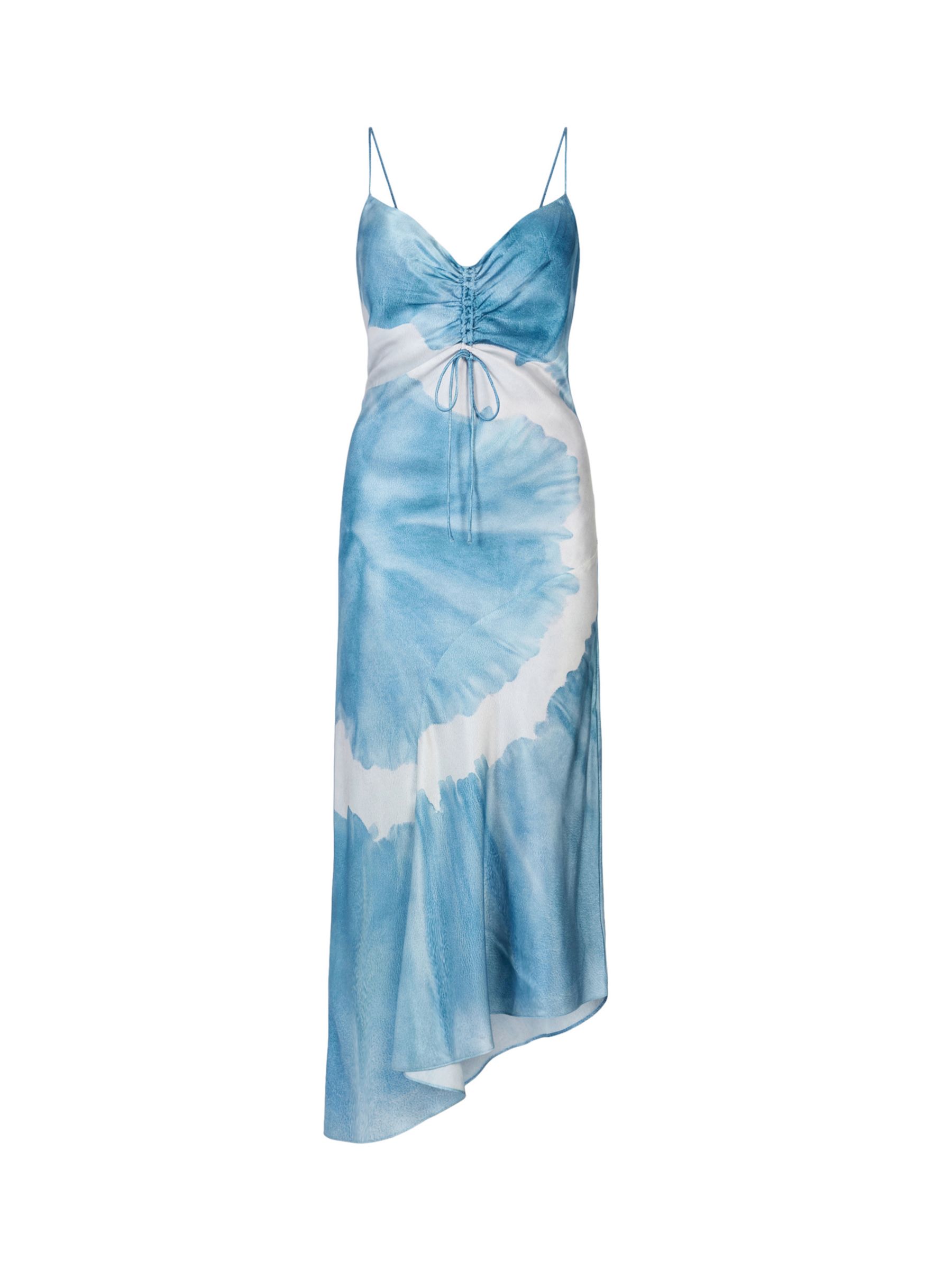 AllSaints Alexia Mariana Dress, Blue Tiedye at John Lewis & Partners