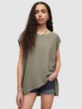 AllSaints Sanza Tank T-Shirt, Pale Olive Green