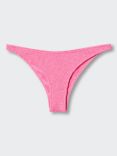 Mango Solene Textured Bikini Bottoms, Pink