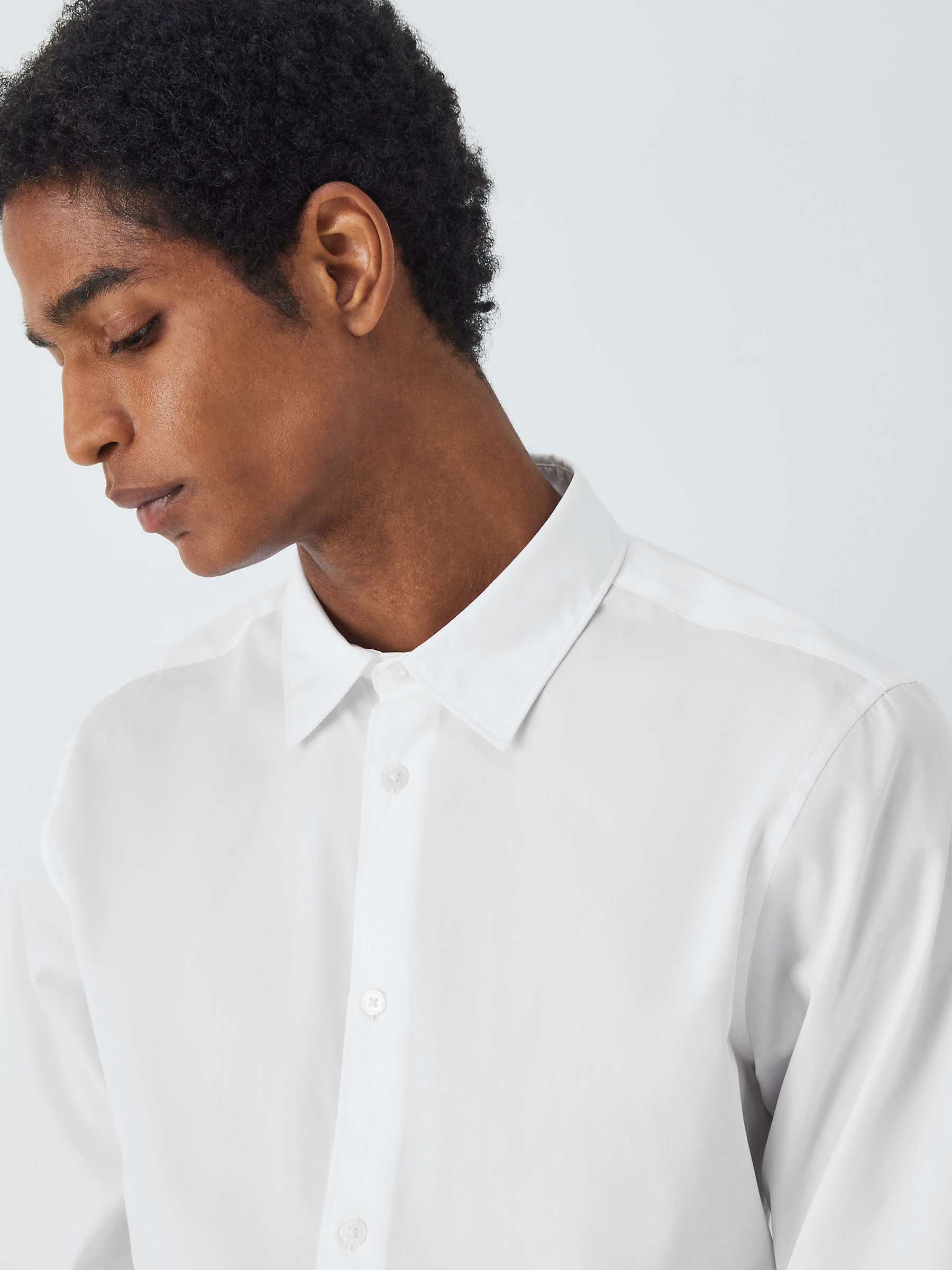 Buy Kin Cotton Poplin Shirt, Bright White Online at johnlewis.com