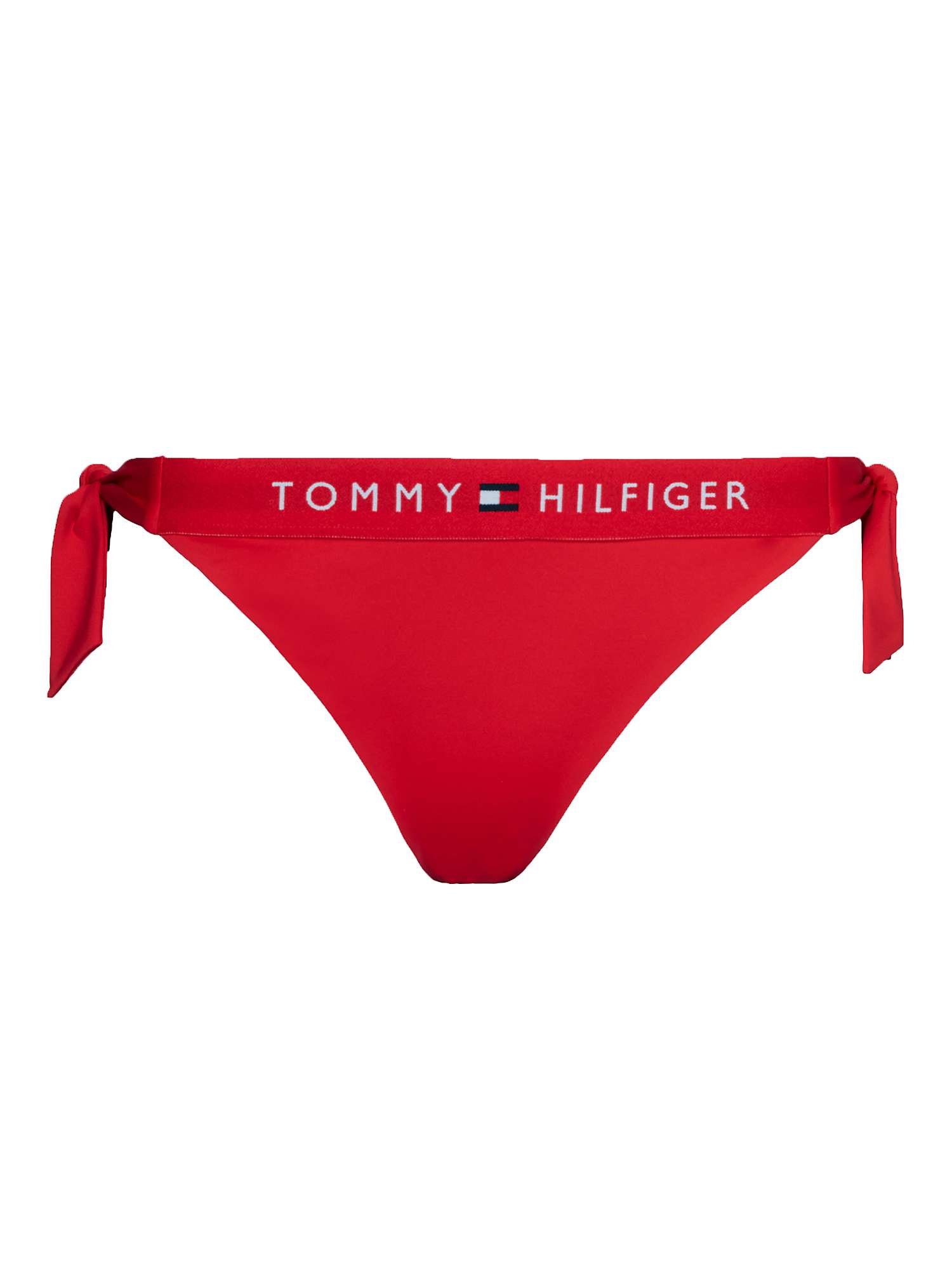 Buy Tommy Hilfiger Cheeky Side Tie Bikini Bottoms, Primary Red Online at johnlewis.com