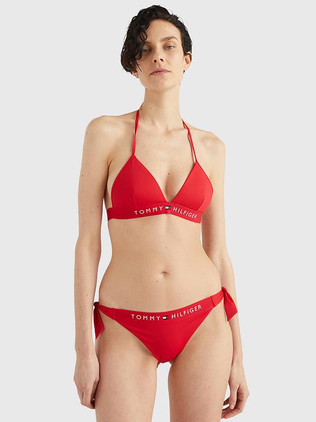 Tommy Hilfiger Cheeky Side Tie Bikini Bottoms, Primary Red