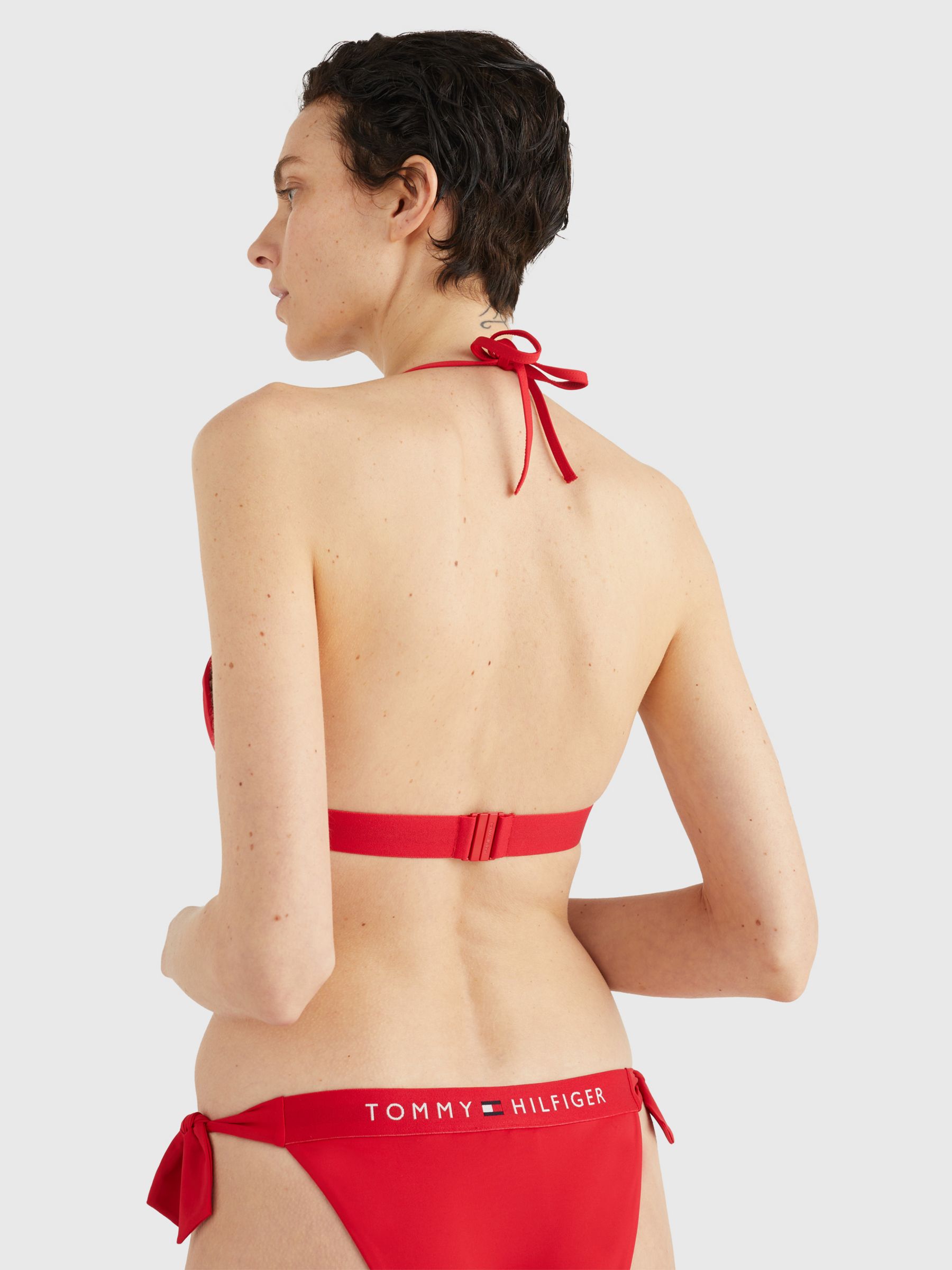 Tommy Hilfiger Fixed Foam Triangle Bikini Top, Primary Red, XS