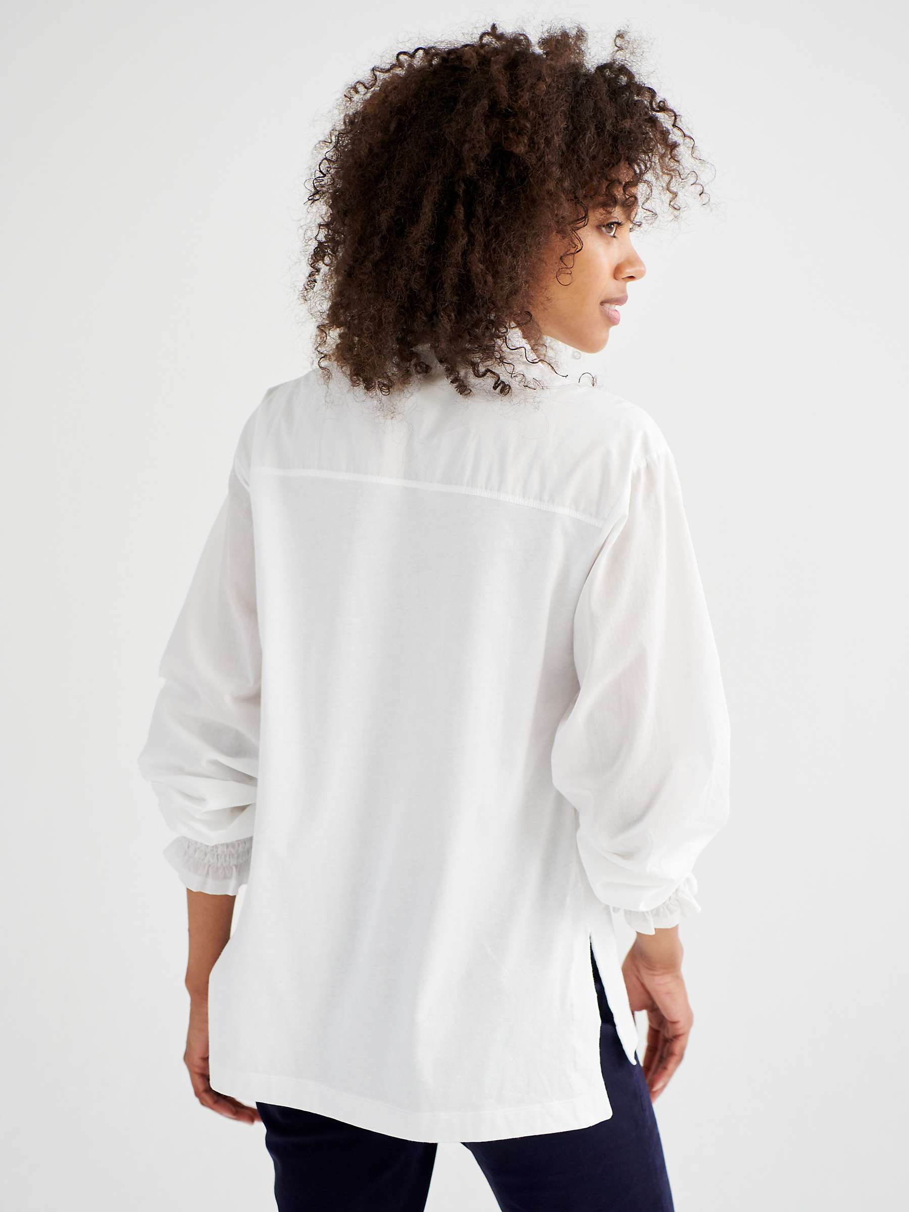Buy NRBY Aria Jersey Cotton Shirred Cuff Shirt Online at johnlewis.com