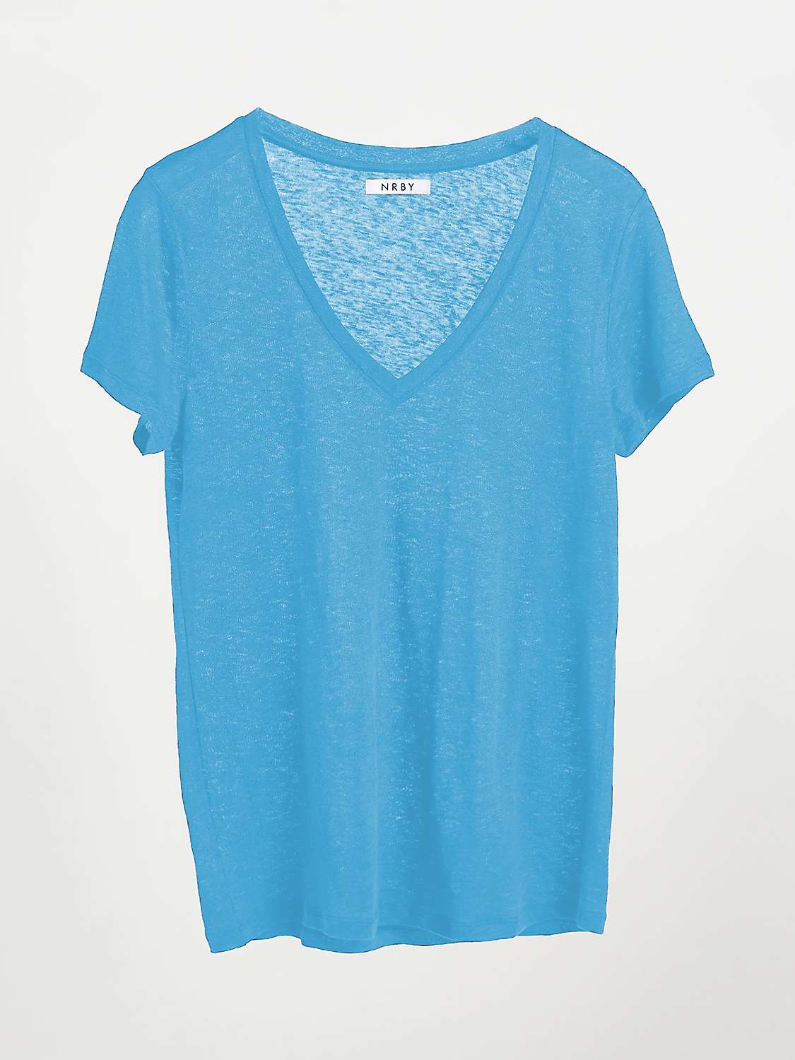 Buy NRBY Charlie Linen V Neck T-Shirt Online at johnlewis.com
