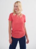 NRBY Charlie Linen Crew Neck T-Shirt, Geranium