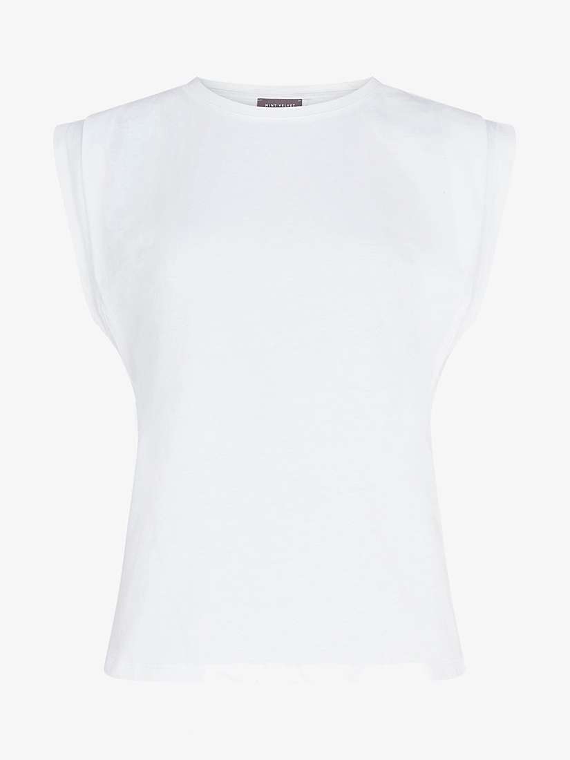 Buy Mint Velvet Cotton Extended Shoulder T-Shirt Online at johnlewis.com
