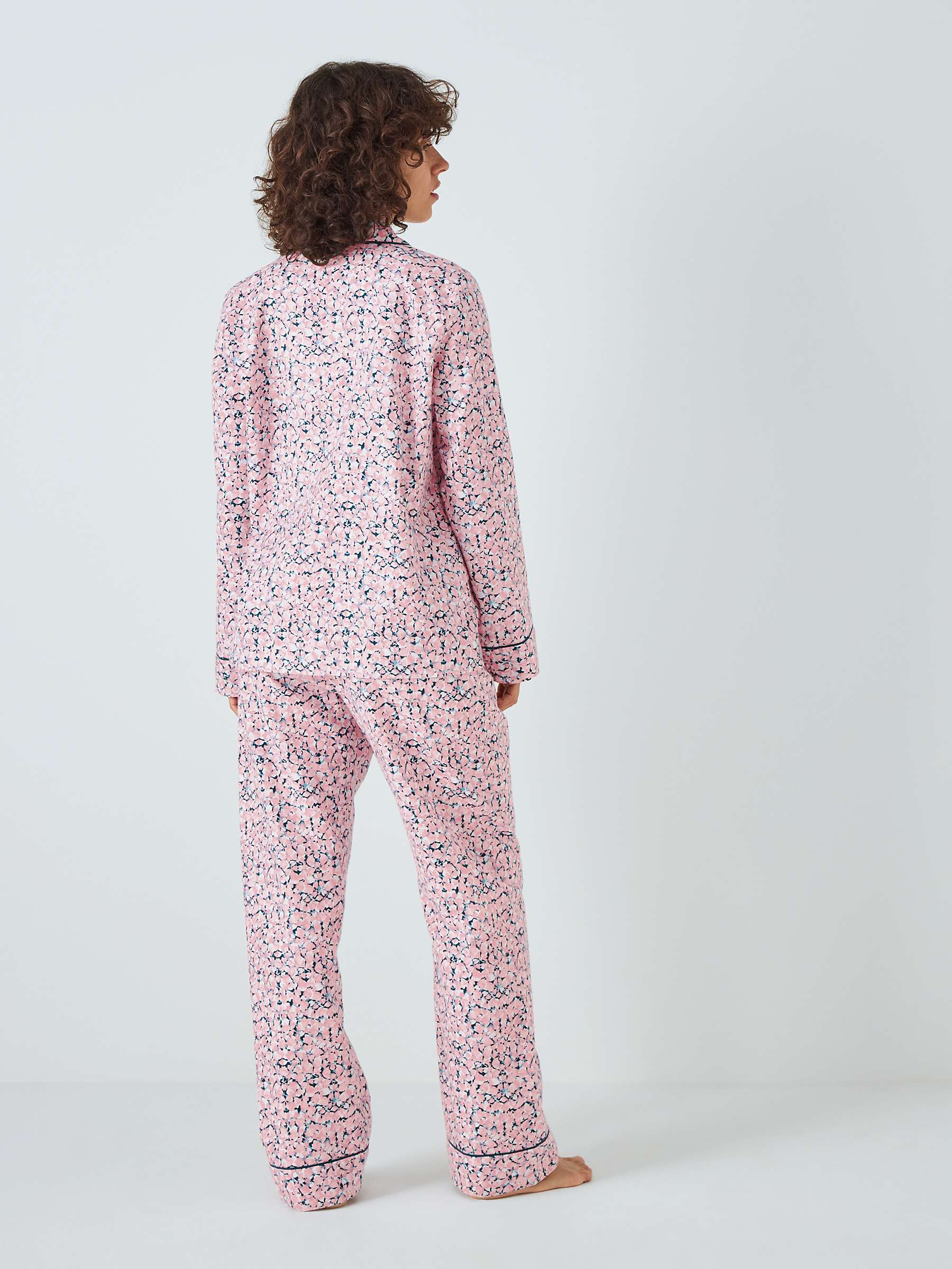 Buy John Lewis Damson Floral Shirt Pyjama Set, Pink Online at johnlewis.com