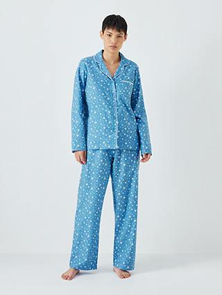 John Lewis North Star Shirt Pyjama Set, Blue