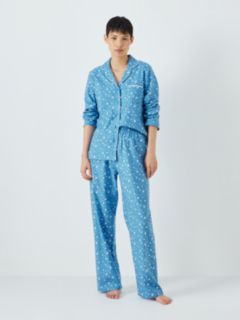 John Lewis North Star Shirt Pyjama Set, Blue, 8