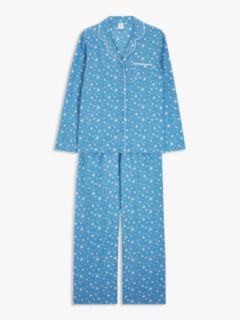 John Lewis North Star Shirt Pyjama Set, Blue, 8