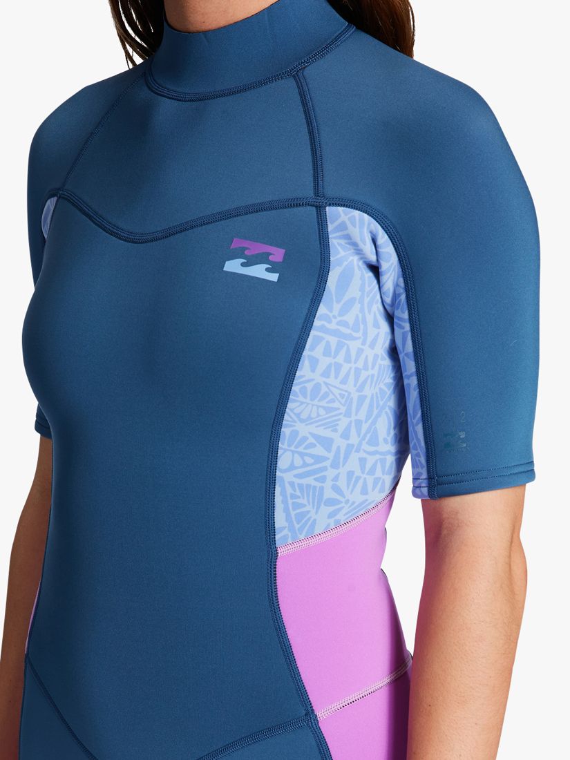 Buy Billabong Short Sleeve Back Zip Swimsuit, Deep Sea Online at johnlewis.com