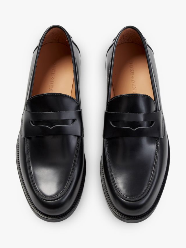 Duke + Dexter Wilde Leather Penny Loafers, Black, 7