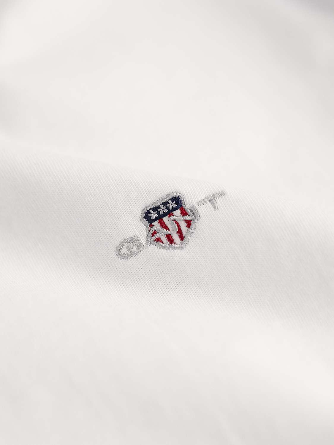 GANT Kids' Sheild Logo Short Sleeve T-Shirt, White at John Lewis & Partners