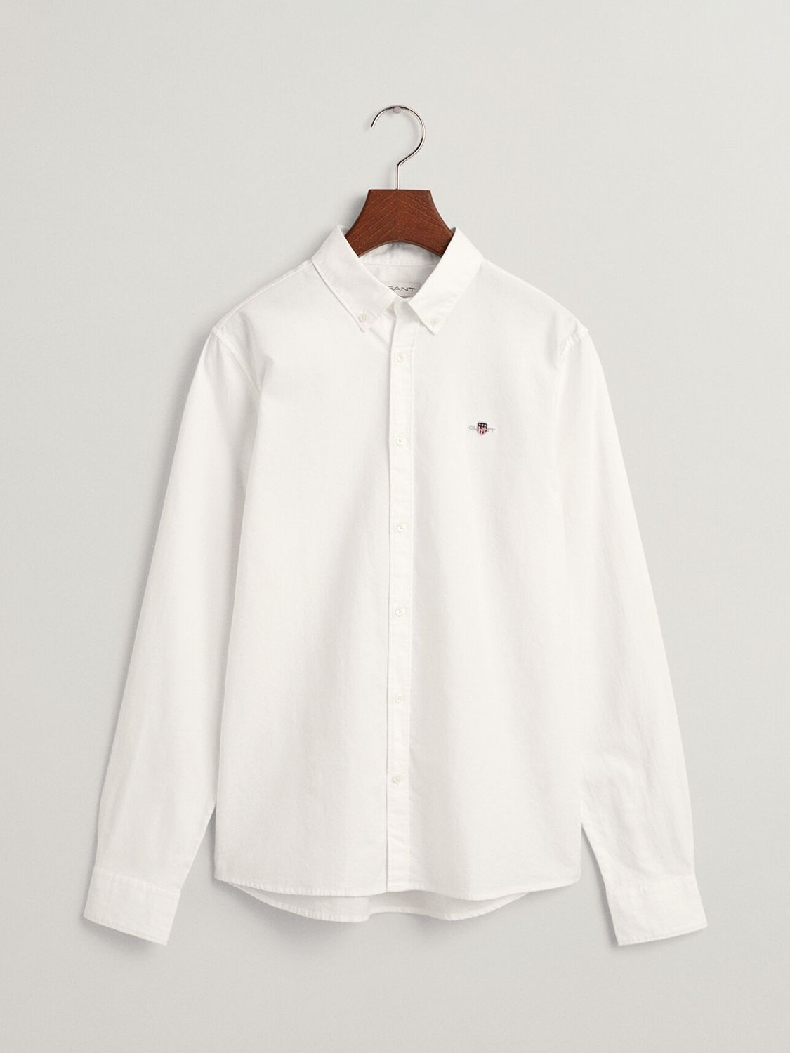 GANT Kids' Unisex Oxford Shirt, White at John Lewis & Partners