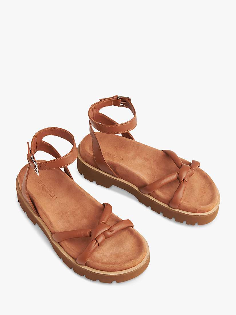 Buy Whistles Mina Knotted Leather Sandals Online at johnlewis.com