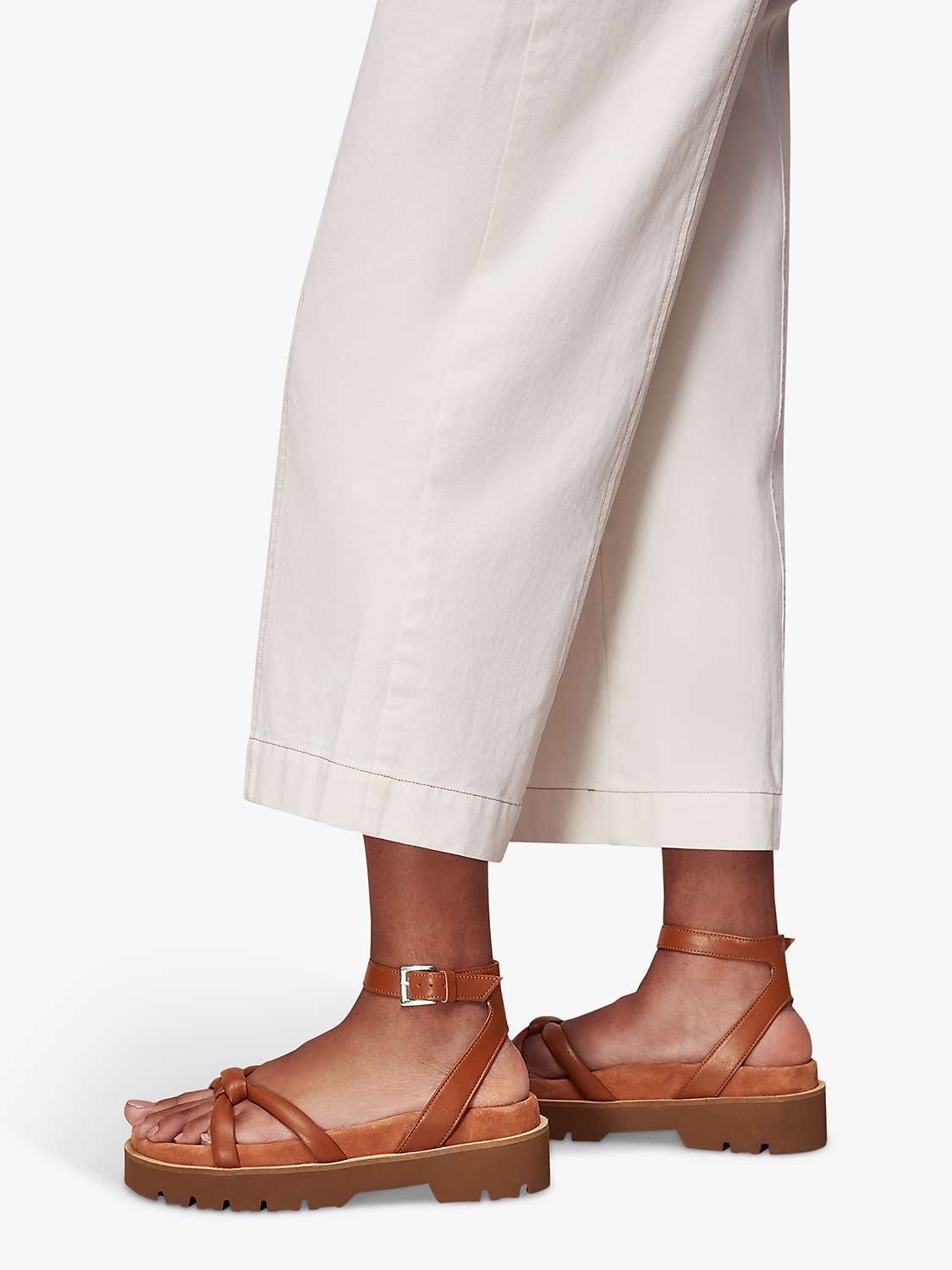 Buy Whistles Mina Knotted Leather Sandals Online at johnlewis.com